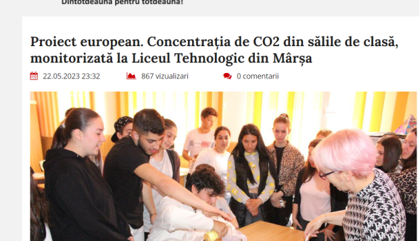 The CHANGE project in the Romanian newspaper Tribuna